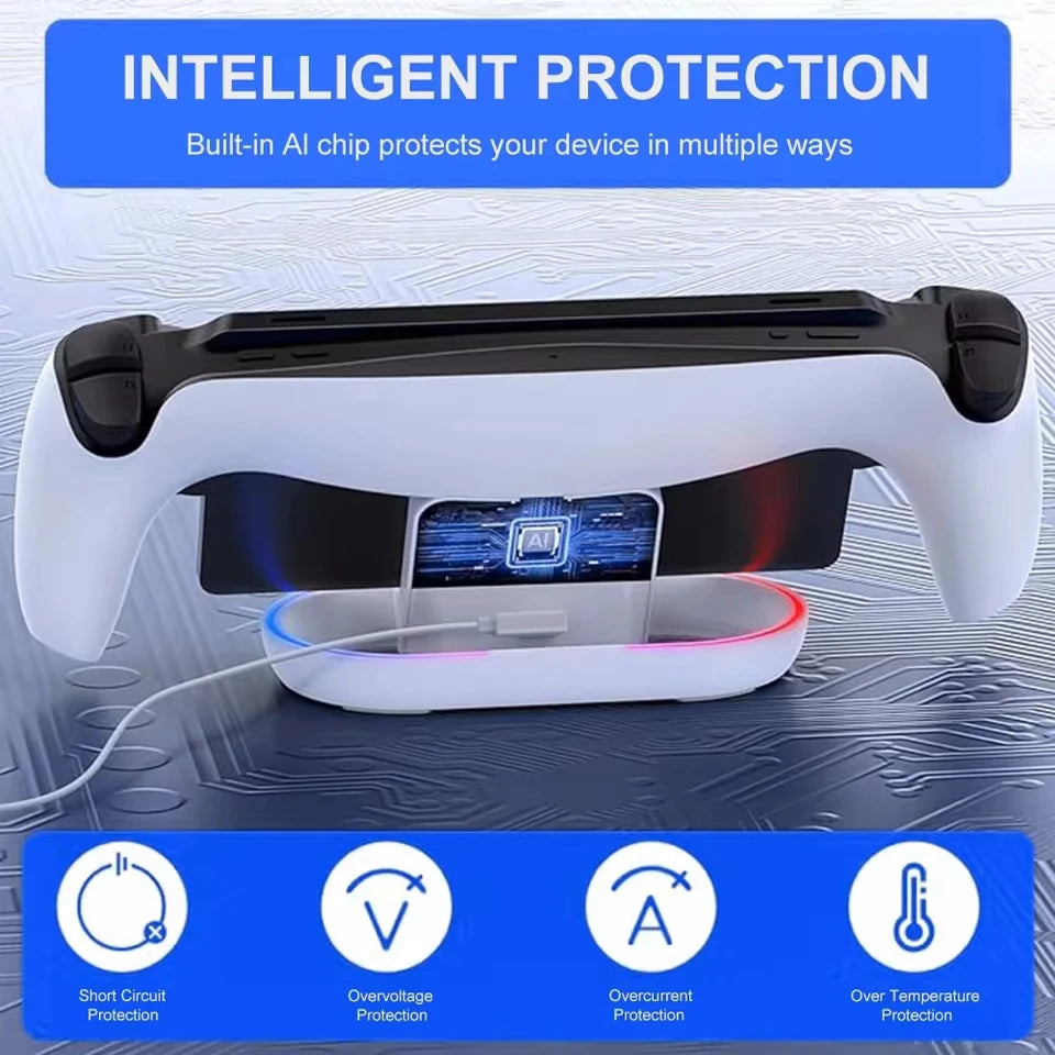 PS5 Portal Charging Dock Stand with 14 RGB Lighting Modes