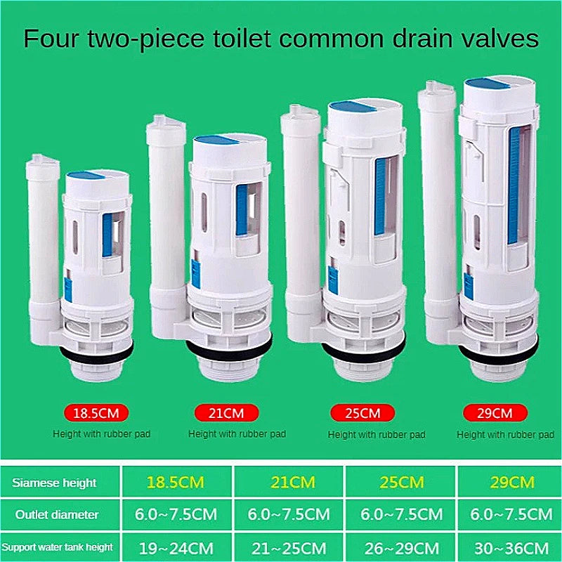 Split Toilet Drain Valve Two-button Toilet Water Outlet Valve Water Tank Dual Flush Fill Drain Flush Cistern Valve Fittings Oasis Select