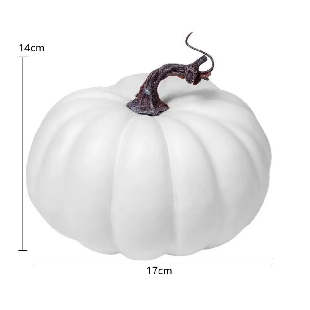 Orange/white Artificial Fake Pumpkins 17cm Perfect For Various Occasions For Halloween, Thanksgiving, Christmas, Weddings Oasis Select