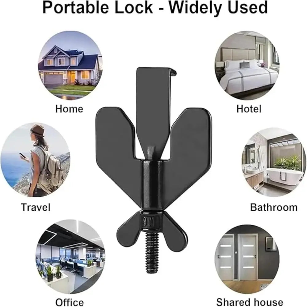 Portable Travel Door Lock & Stopper – Adjustable Stainless Steel