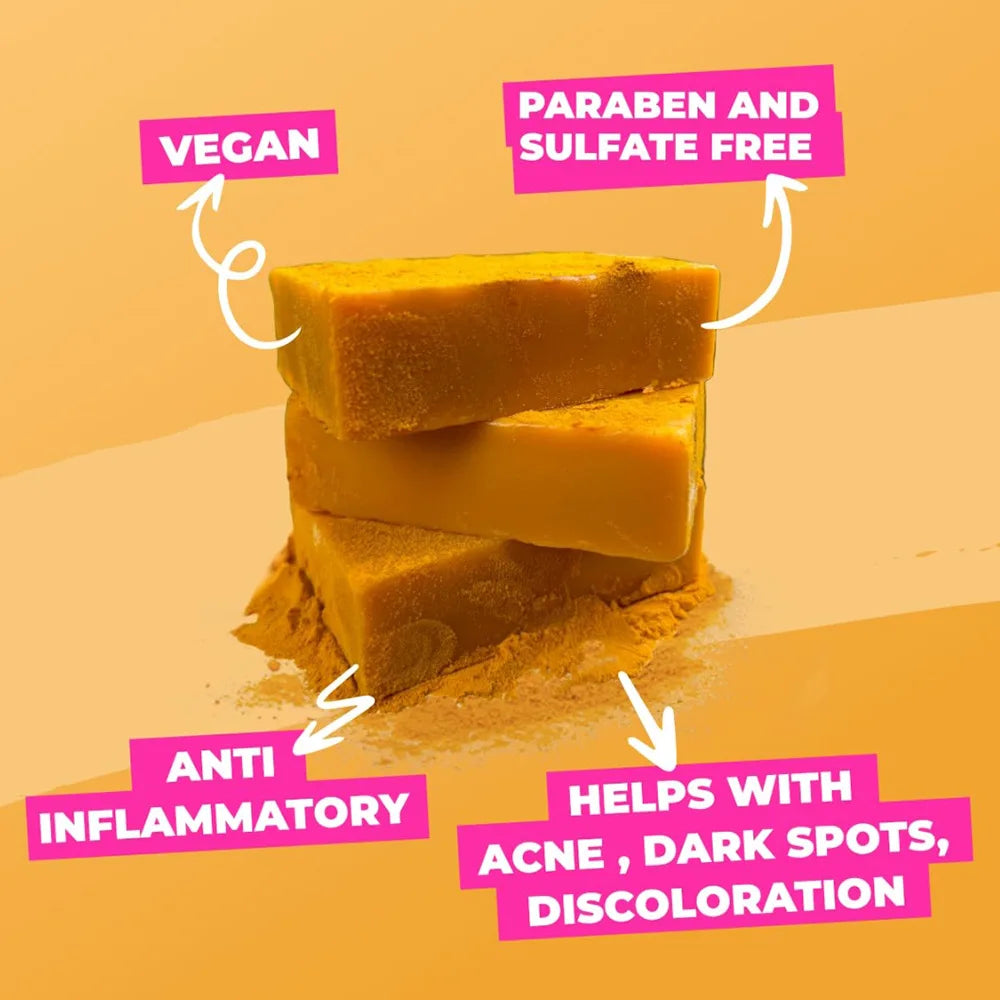 2PCS Turmeric Acid Soap Handmade Soap, Bath Soap, Cleaning Soap, Moisturizing, Suitable for all skin types, unisex, Valentine's Oasis Select