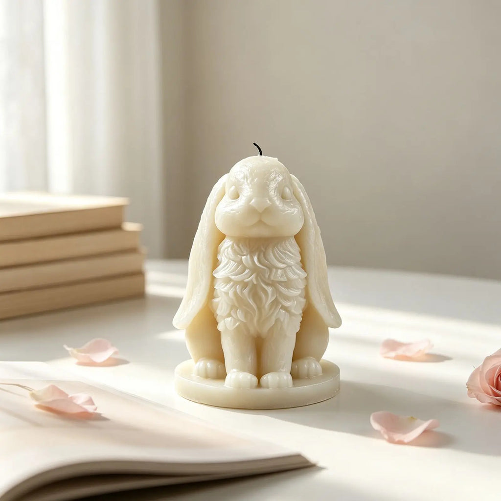 Diy Aromatherapy Plaster Big Ears Hairy Rabbit Candle Decoration Jewelry Silicone Mold Oasis Select