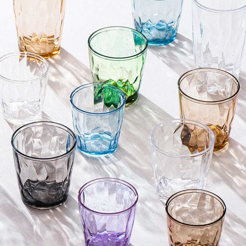 6Pcs Set of 6 Colorful Durable Drinking Cups, Shatter-resistant Acrylic Hard Plastic Cups, Suitable for Juice, Beverages, Beer Oasis Select