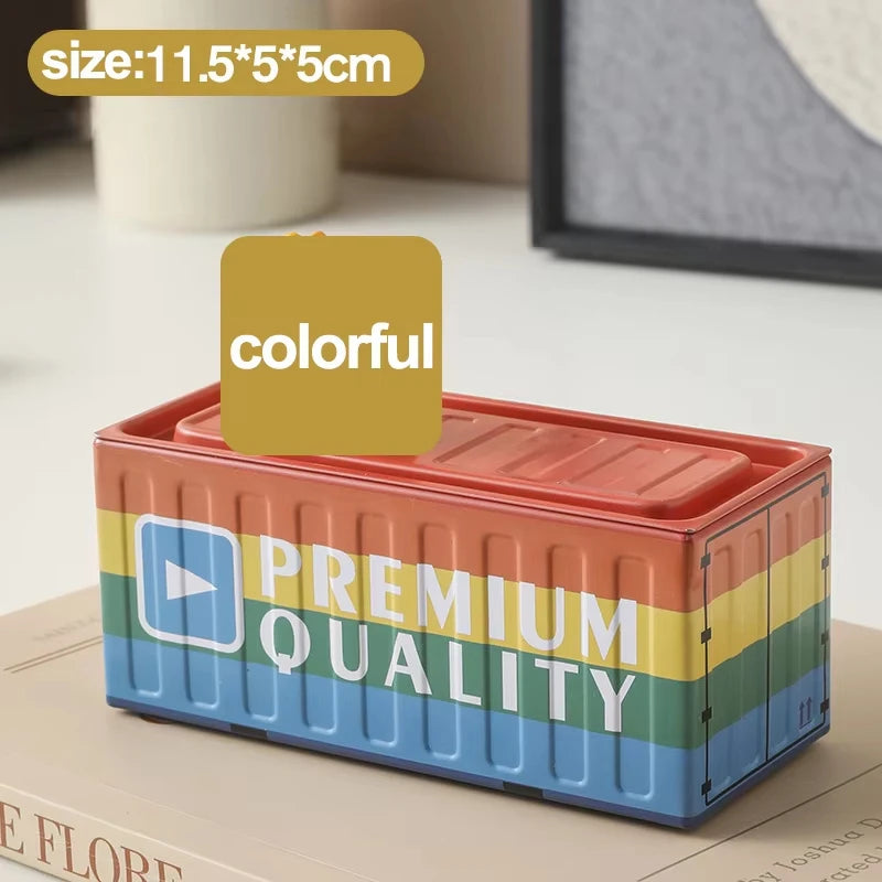 Iron Storage Box Retro Industrial Style Metal Miniature Container Model Decorative Storage Box Creative Model Display Piece Oasis Select Colorful