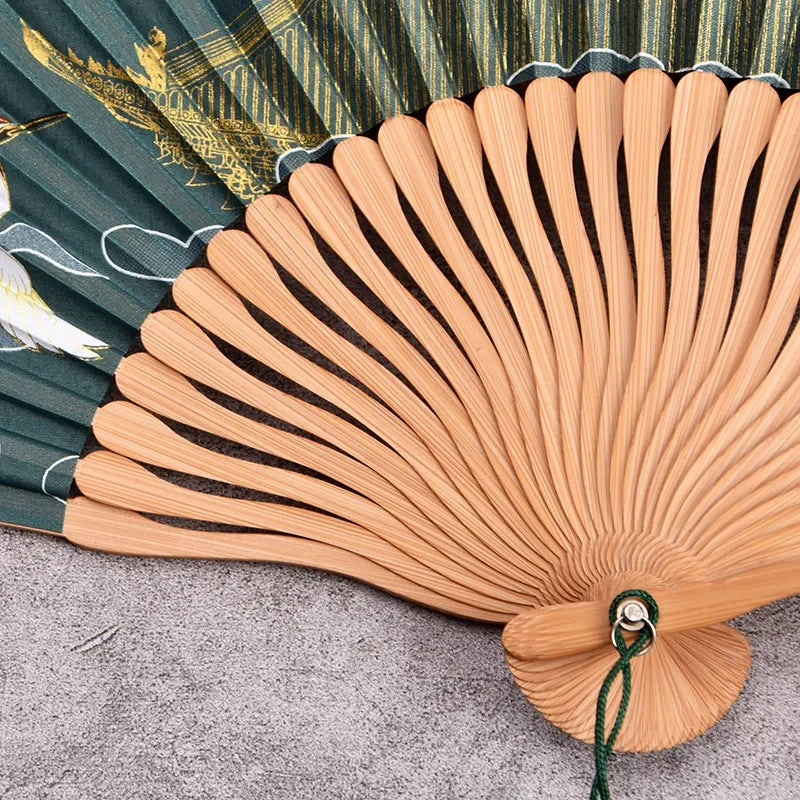 Chinese Style Ladies Portable Small Fan Gift Folding Fan Dance Hanfu Folding Fan Oasis Select
