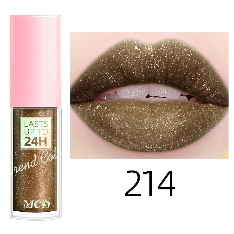 MCD Glitter Lip Gloss – 18 Shades, Waterproof & Long-Lasting
