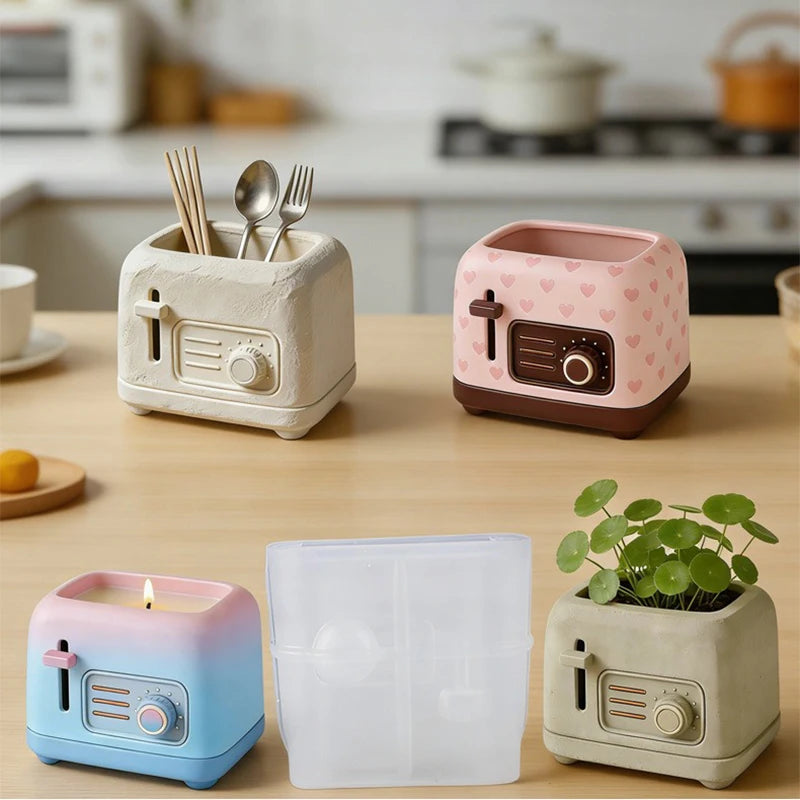 3D Bread Machine Silicone Mold – Candle Soap Resin Casting DIY