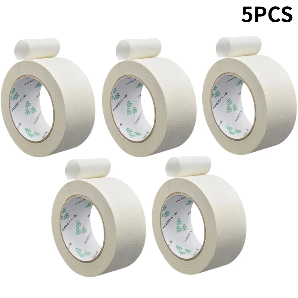 50mmx50m Painter Masking Tape Writable No Residue Easy Tear Single Side Paper Tapefor Car Wall Floor Painting Packaging Sealing Oasis Select 50m X 5