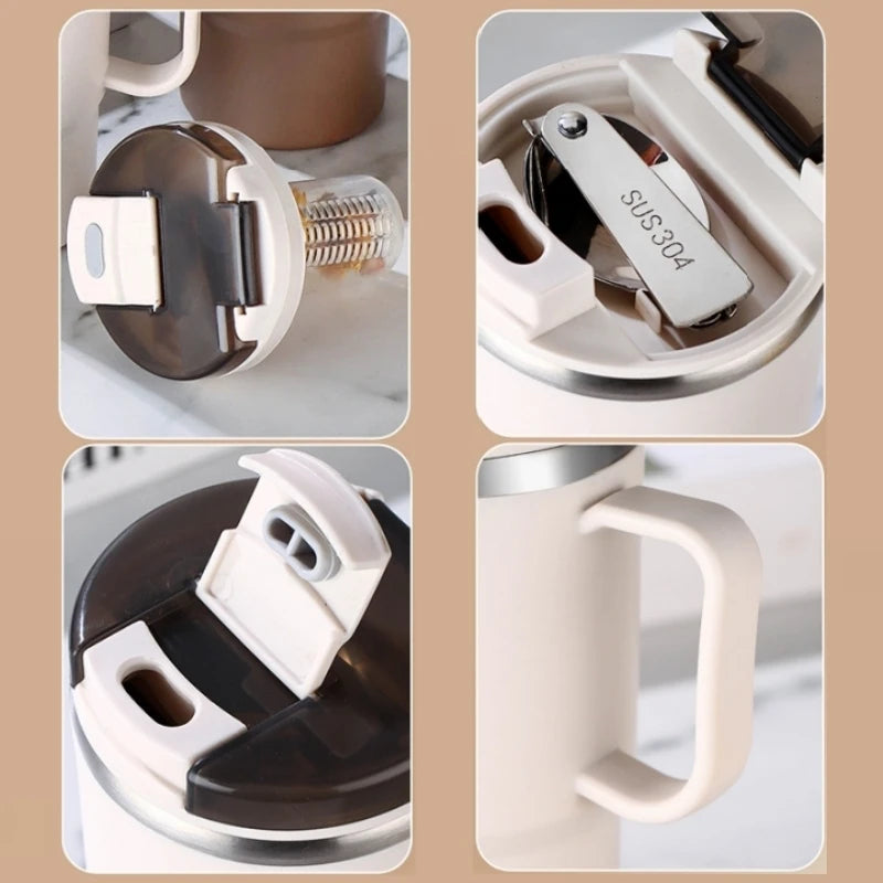 550ML Stainless Steel Insulated Coffee Mug with Lid & Spoon for Office, Students, Sports & Outdoor Activities Coffee Travel Mug Oasis Select