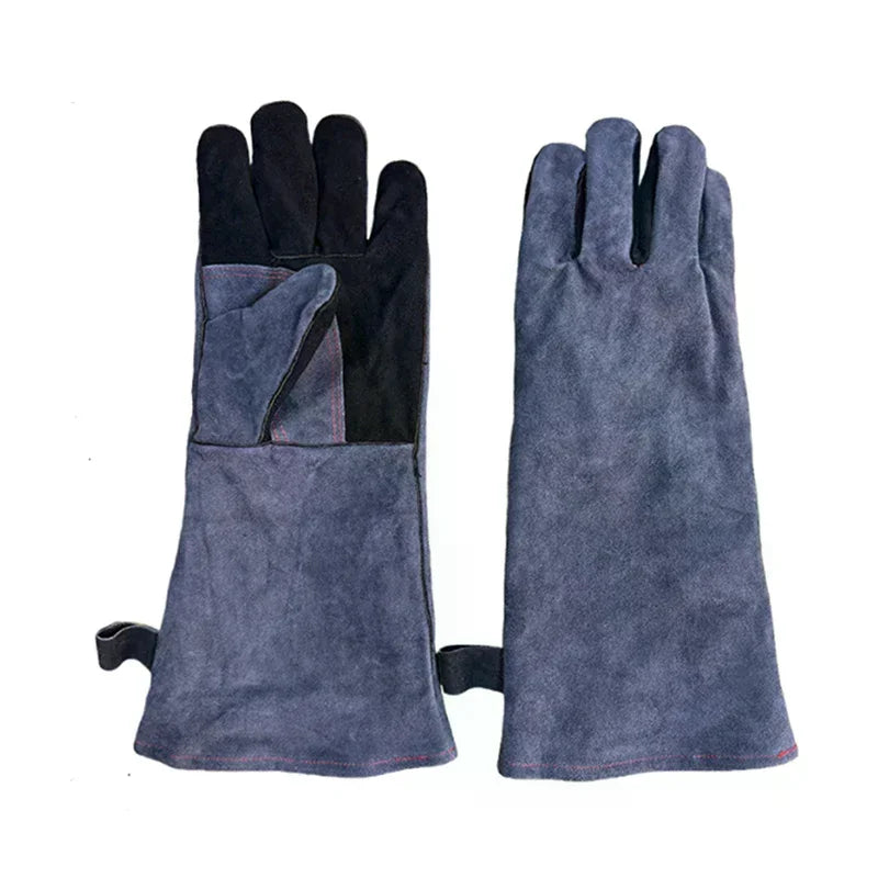 40CM Long Welding Gloves Tig/Mig Welding Gloves BBQ Oven Glove Guantes Para Soldar Heat- Insulated Mittens Oasis Select