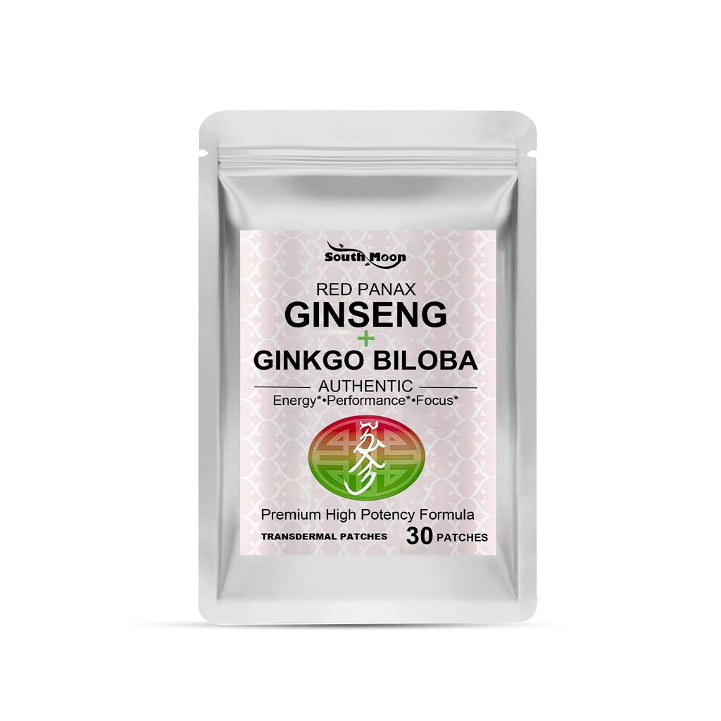 120PCS Energy Support Body Patches Natural Red Ginseng Ginkgo Biloba Collagen Circulation Boost Energy Boost SkinCare Patches Oasis Select 30PATCHES