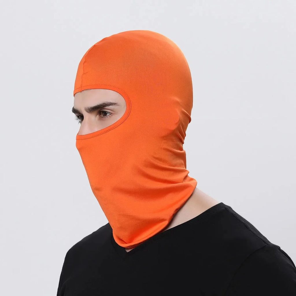 Balaclava Motorcycle Face Mask Moto Helmet Bandana Hood Ski Neck Full Face Mask Windproof Dustproof Face Shield Men's Biker Mask Oasis Select 1PCS Orange