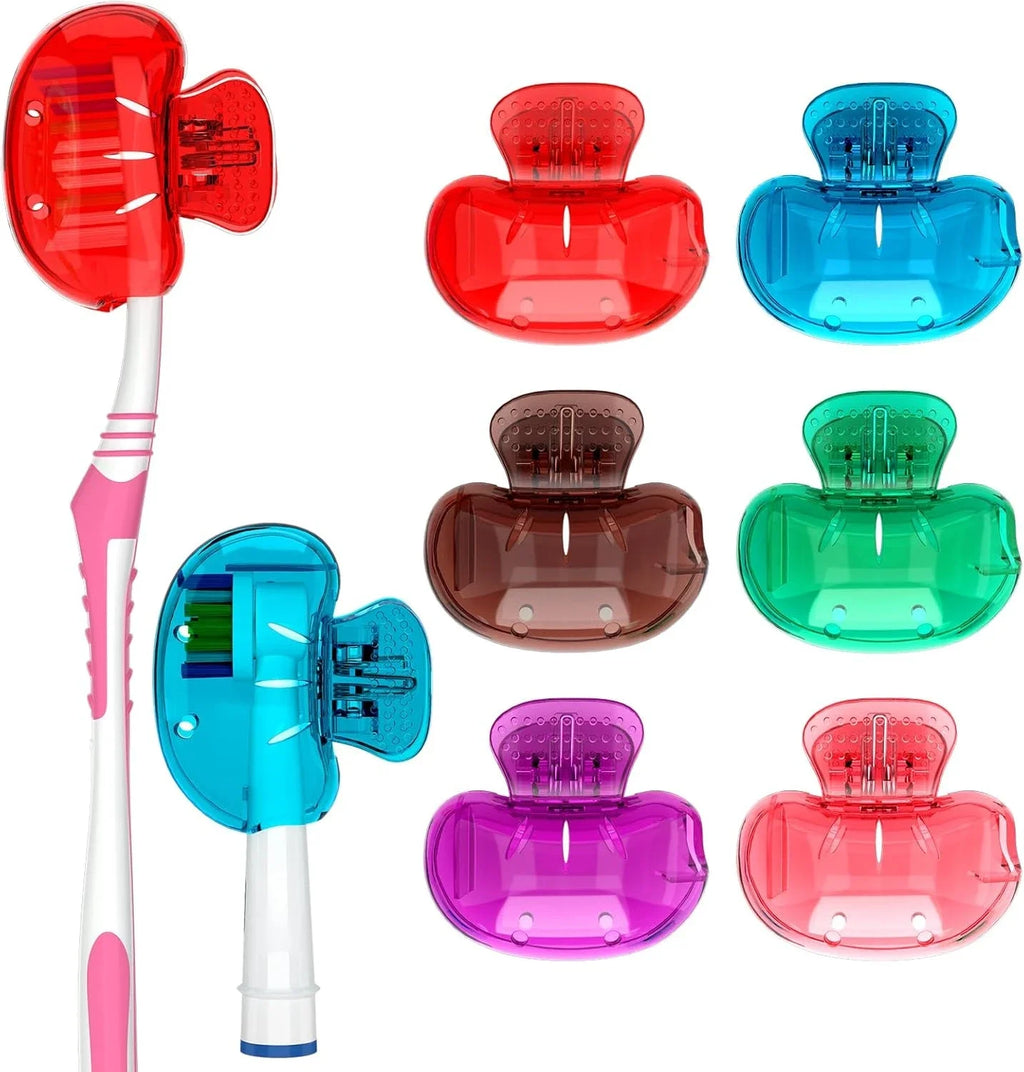Toothbrush Covers Portable Toothbrush Protector Coverings Clips Tooth Brush Storage Head Cover Cap Tooth Brush Covers for Kids Oasis Select