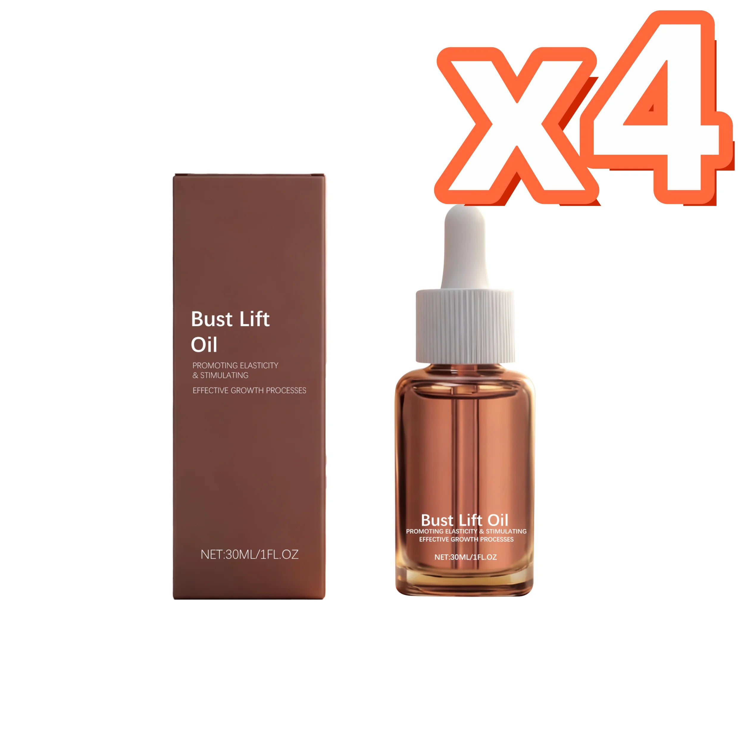 Ginger Extract Breast Plump Essential Oil Assist Massage Firm Chest Skin Enhance Chest Elastic Mild Safe Breast Enlargement Oil Oasis Select 30ml Boxed X 4PCS