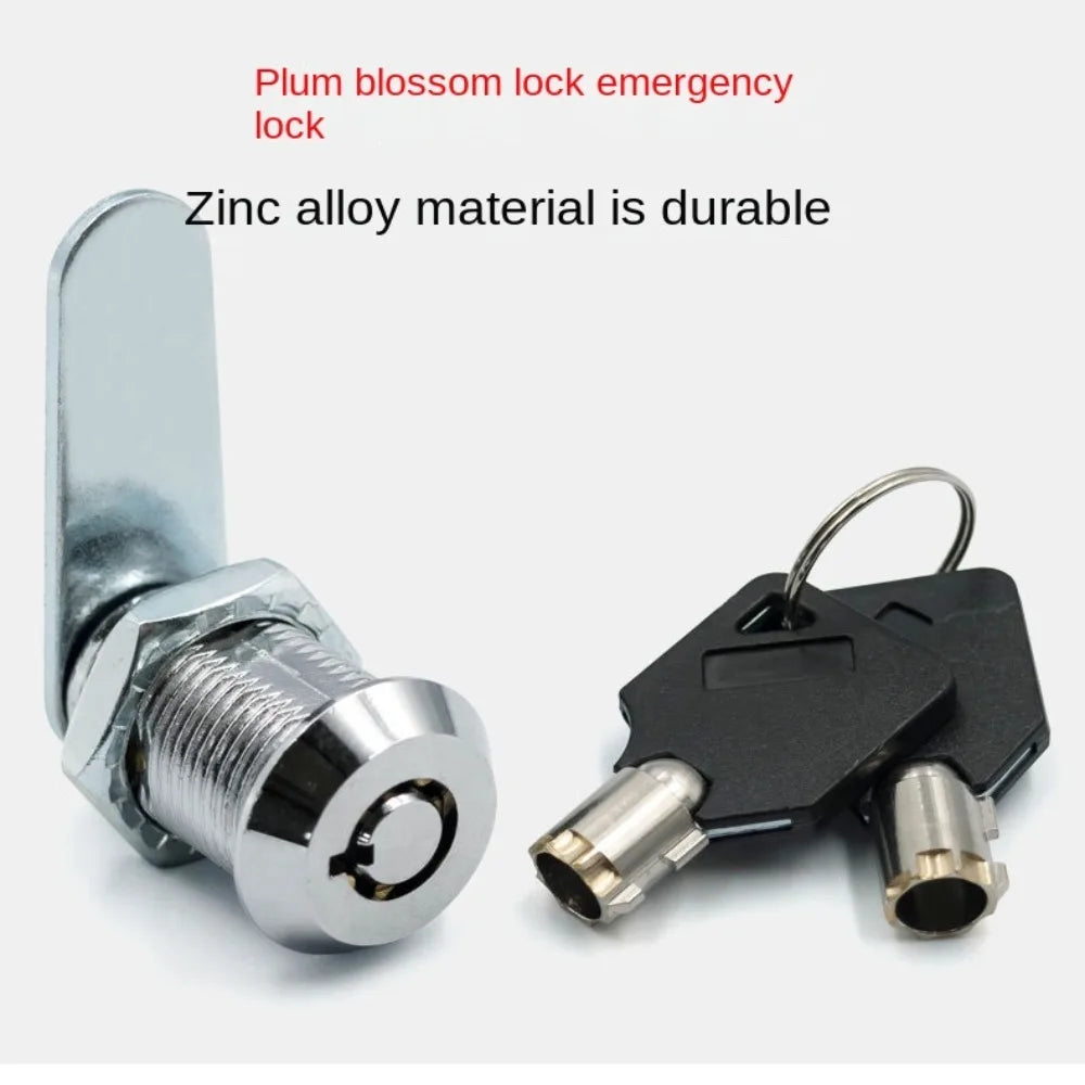Safe Deposit Box Locks with 2 Keys Power Distribution Box File Metal Cabinet Mechanical Tongue Lock Mailbox Plum Blossom Key Oasis Select