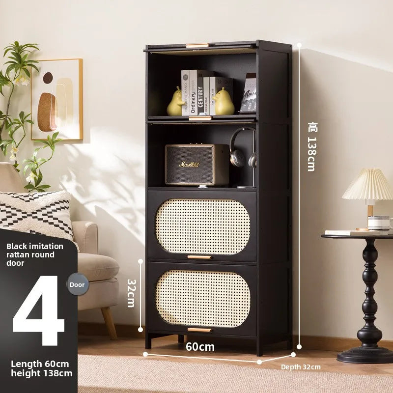 Bookcase living room 2024 new locker glass door display case modern simple multi-layer bookshelf storage locker Oasis Select 60 long four doors