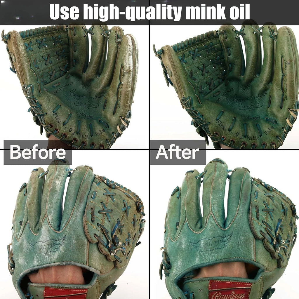 Baseball Glove Conditioner Cream Softens & Preserves Leather Restores Stiff Old Mitts Cleaner For Baseball Softball Accessories Oasis Select