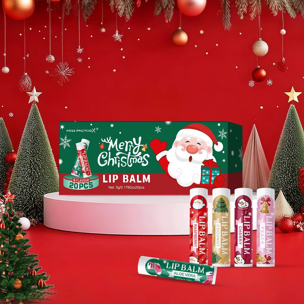 20PCS lipstick Set -5 Taste Christmas Theme Deep moisturizing and lasting moisturizing to create plump and shiny lips Oasis Select