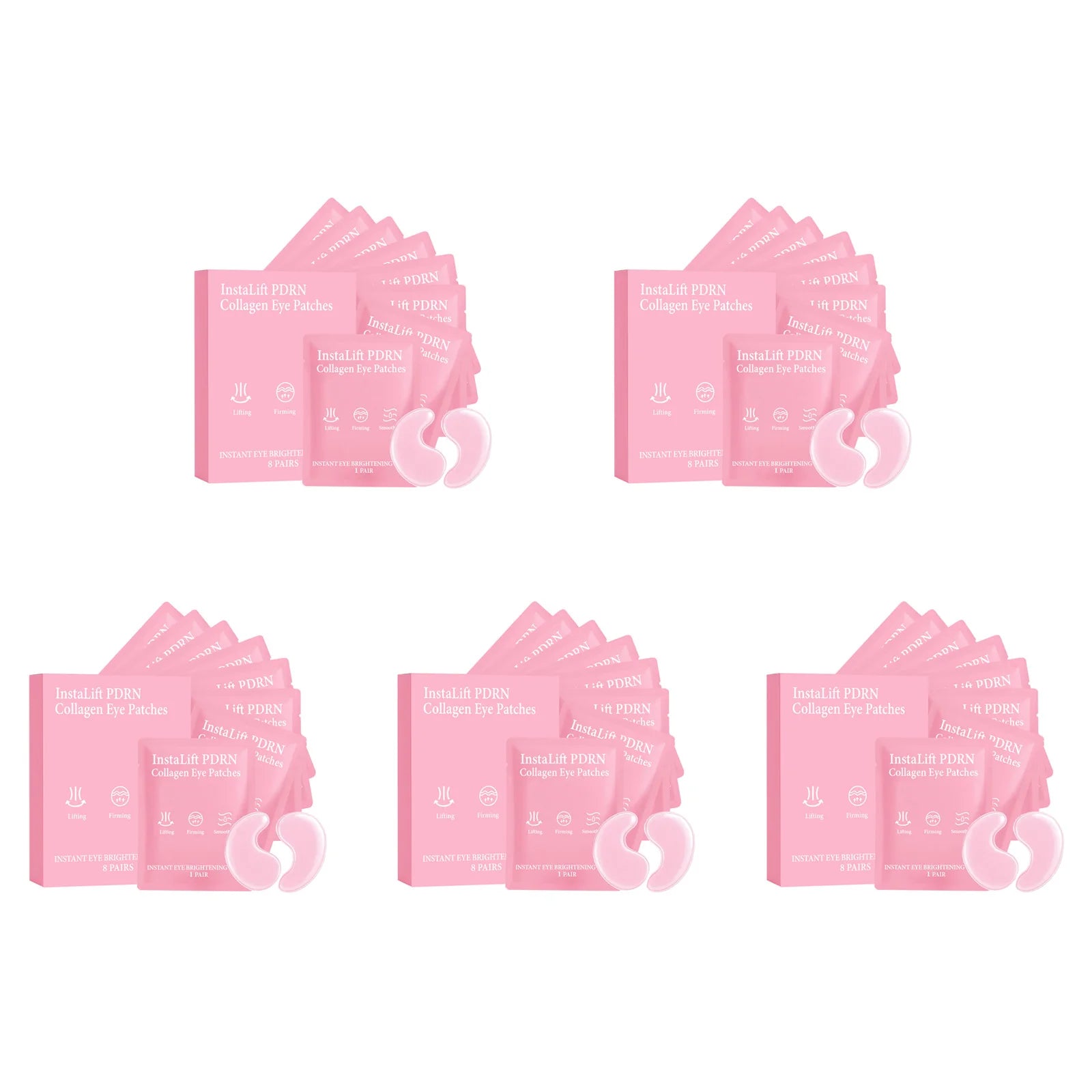 Instalift PDRN Collagen Eye Patches Anti Dark Circles Eye Bags Anti Wrinkles Hydrogel Under Eye Mask with Niacinamide & Caffeine Oasis Select 40Pcs Boxed