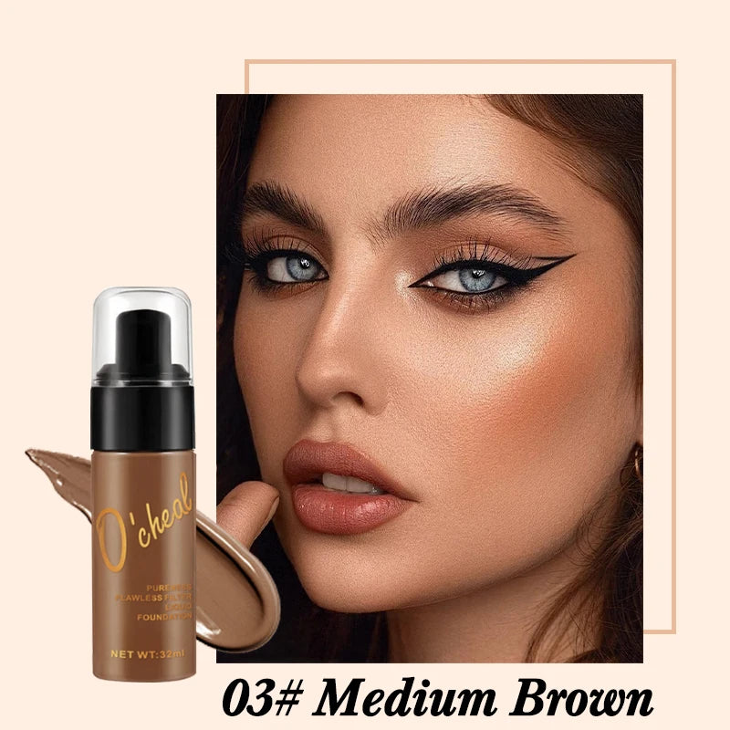 OCHEAL Full Coverage Liquid Foundation BB Cream – Dark Skin
