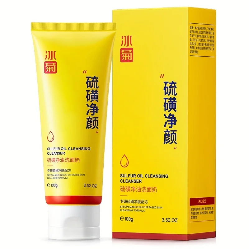 Sulfur Facial Cleanser 100g – Rich Foam Deep Cleansing Face Wash Facial Cleanser Oasis Select A 100G 100g