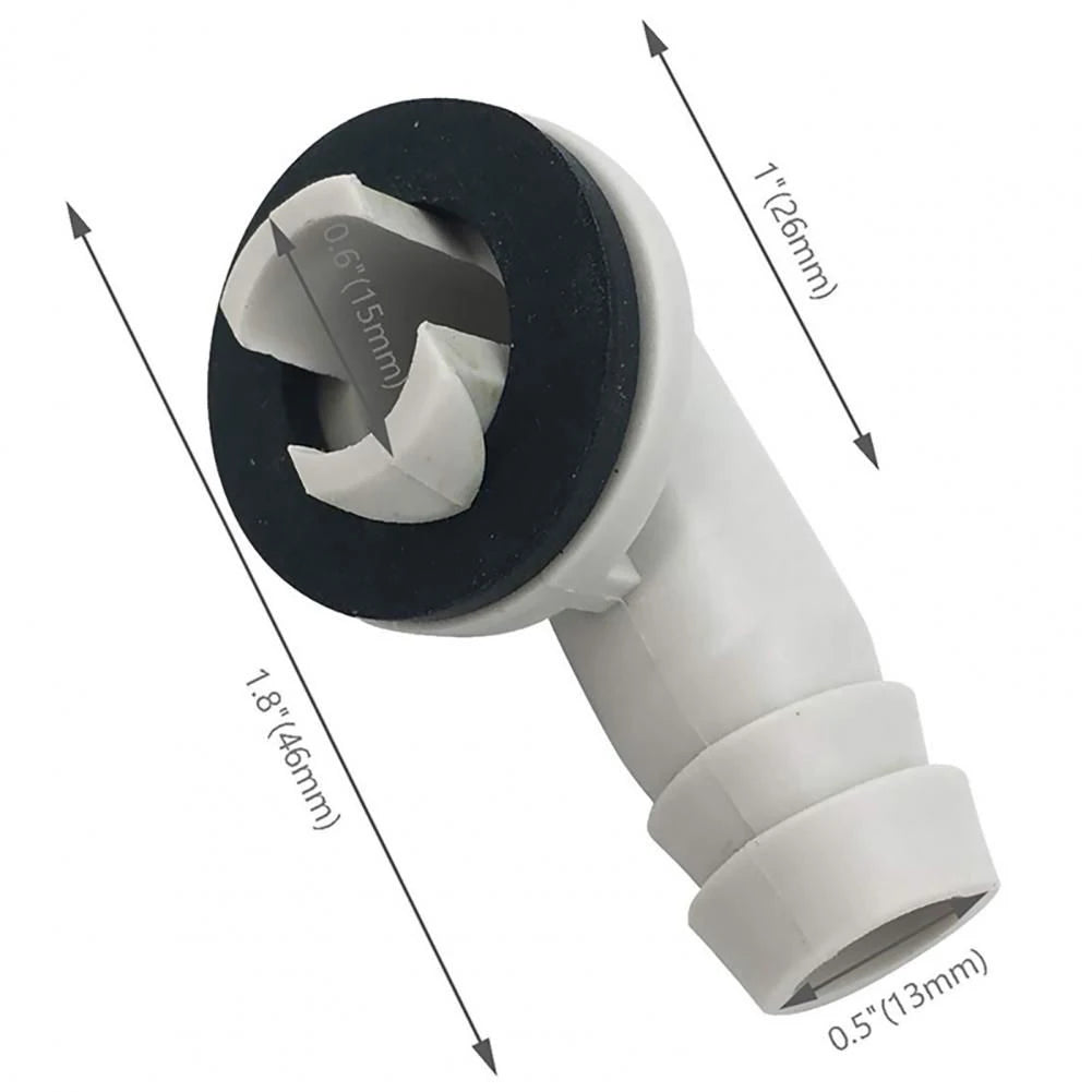 1/4pcs Air Conditioner Drain Connector AC Drain Hose Plastic Elbow Rubber Ring Kit Anti-defomed 1.5cm Diameter Connector Oasis Select