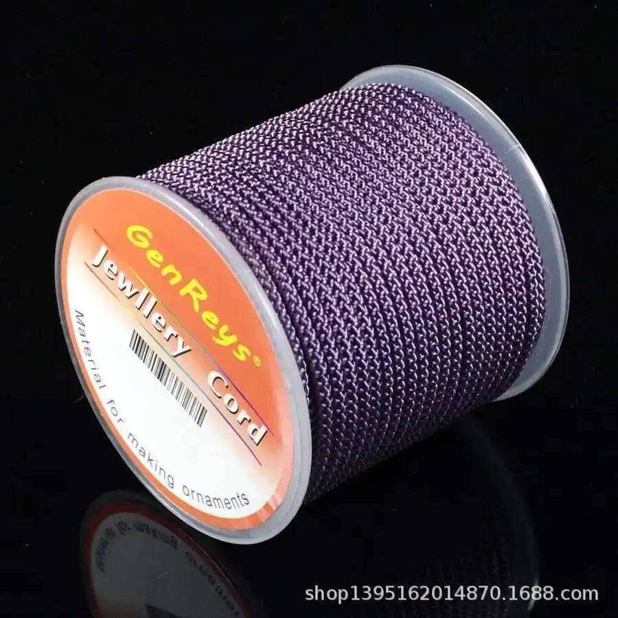 2.3mm 10meter Jewelry Thread DIY Bracelet Rope Thread Woven Rope Morandi Strands Line Woven Yarn Oasis Select Purple Gray 10m 2.3mm