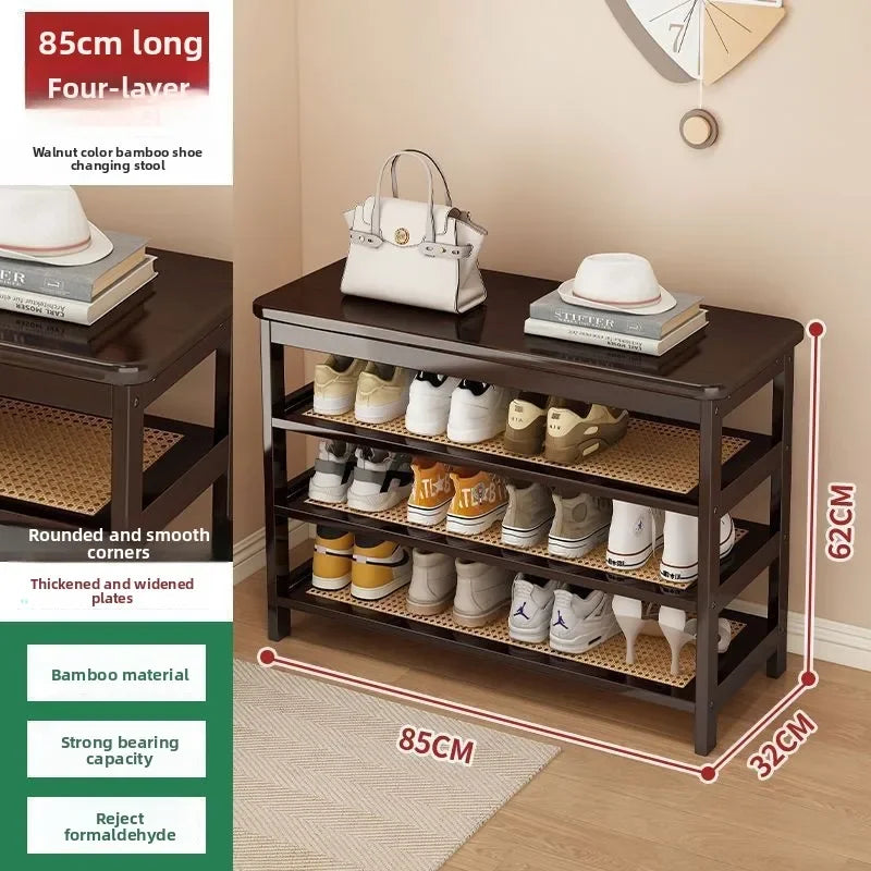 Multi-functional Household Shoe Cabinet Rack Dustproof Change Stool
