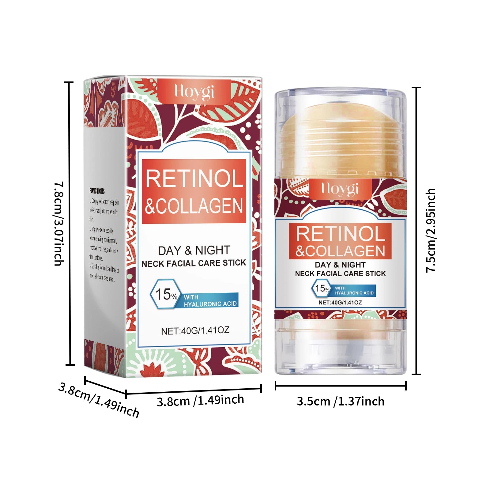 Retinol & Collagen Neck Cream Firming Moisturizing Anti Wrinkle Lifting Face Cream Stick Tightening Nourishing Neck Skin Care Oasis Select 40g Boxed