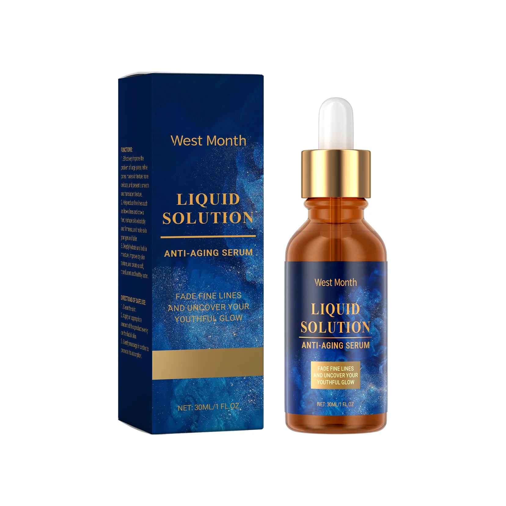 WEST MONTH Firming Facial Serum – Hydrate, Smooth & Repair Facial Serum Oasis Select 30ml boxed