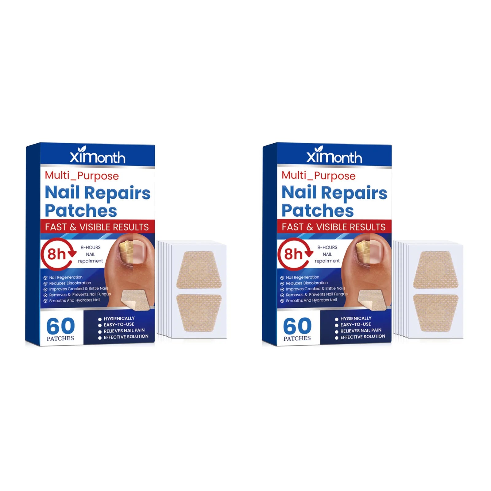 Nail Repair Patches Toenail Fungus Patch Sticky Toenail Care Nail Ingrown Correction Sticker Paronychia Nail Treatment Patch Oasis Select 2 x 60pcs Boxed
