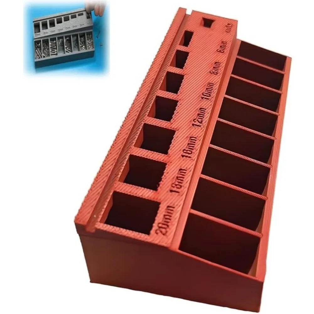 New With 7 Measuring Slots M3 Bolt Sorter Portable Practical Screw Toolbox Organizer Screw Length Sorter Tray Nails Oasis Select