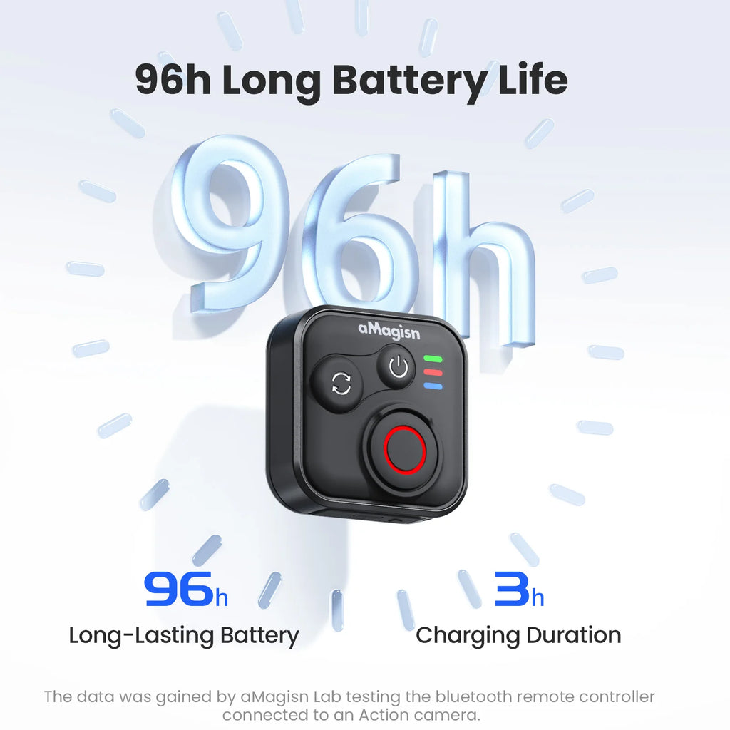 AMagisn Bluetooth Remote for Insta360, GoPro & DJI | 76m Range
