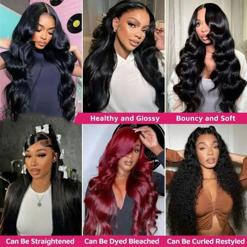 42 Inch Body Wave Human Hair Bundles Natural Black Brazilian Virgin Hair Weave 12A Unprocessed Real Human Hair Extensions Full T Oasis Select