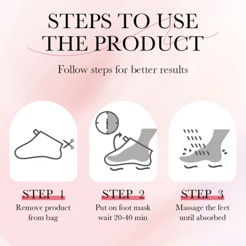6 Pairs SADOER Fruits Foot Mask Moisturizing Foot Peeling Mask Exfoliating For Feet Spa Pedicure Exfoliant Feet Skin Care Oasis Select