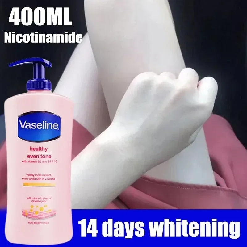 400ML Vitamin B3 Vaseline Nicotinamide Whitening Body Lotion Skin Care Healthy White Body Brightening Cream Contains Oasis Select