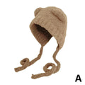 Women's Bear Ear Beanie – Cute Plush Knit Winter Hat Winter Knit Beanie Oasis Select khaki One size
