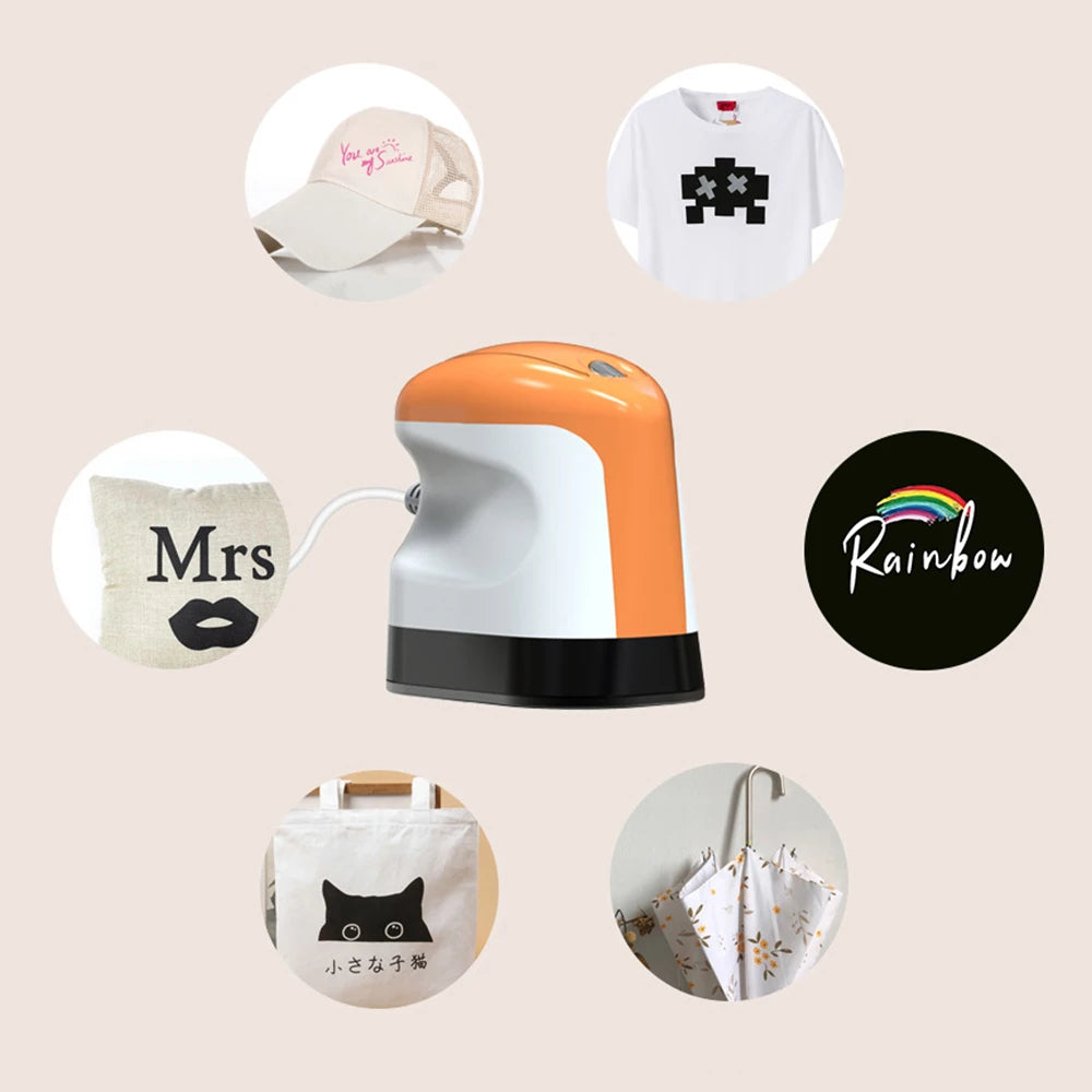 Mini Handheld Heat Press Machine 6x9cm Steam Heating Transfer Press Support Dry Wet Ironing for T-Shirts Bags Hats HTV Vinyl Oasis Select