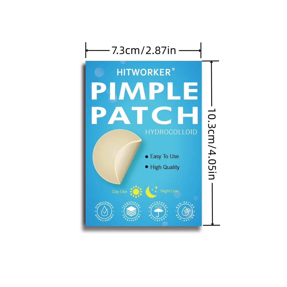 HITWORKER Hydrocolloid Pimple Patch Invisible Spot Cover, Mixed Sizes, Thin Edge, Easy Peel-Off, Waterproof for Day & Night Uses Oasis Select