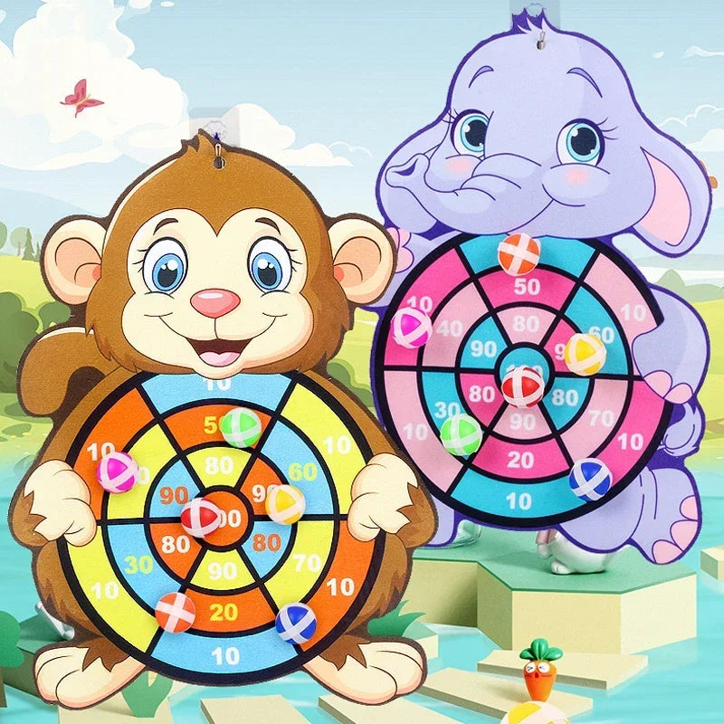Educational Games Dart Board Kids Toy Stickey Ball Dart Indoor Sports Child Montessori Games for Children Gifts baby toys Oasis Select