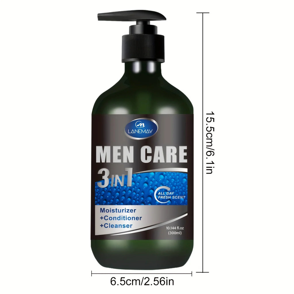 Men's 3-in-1 Body, Hair & Face Wash | Plant-Based Cleanser 3-in-1 Shower Gel Oasis Select