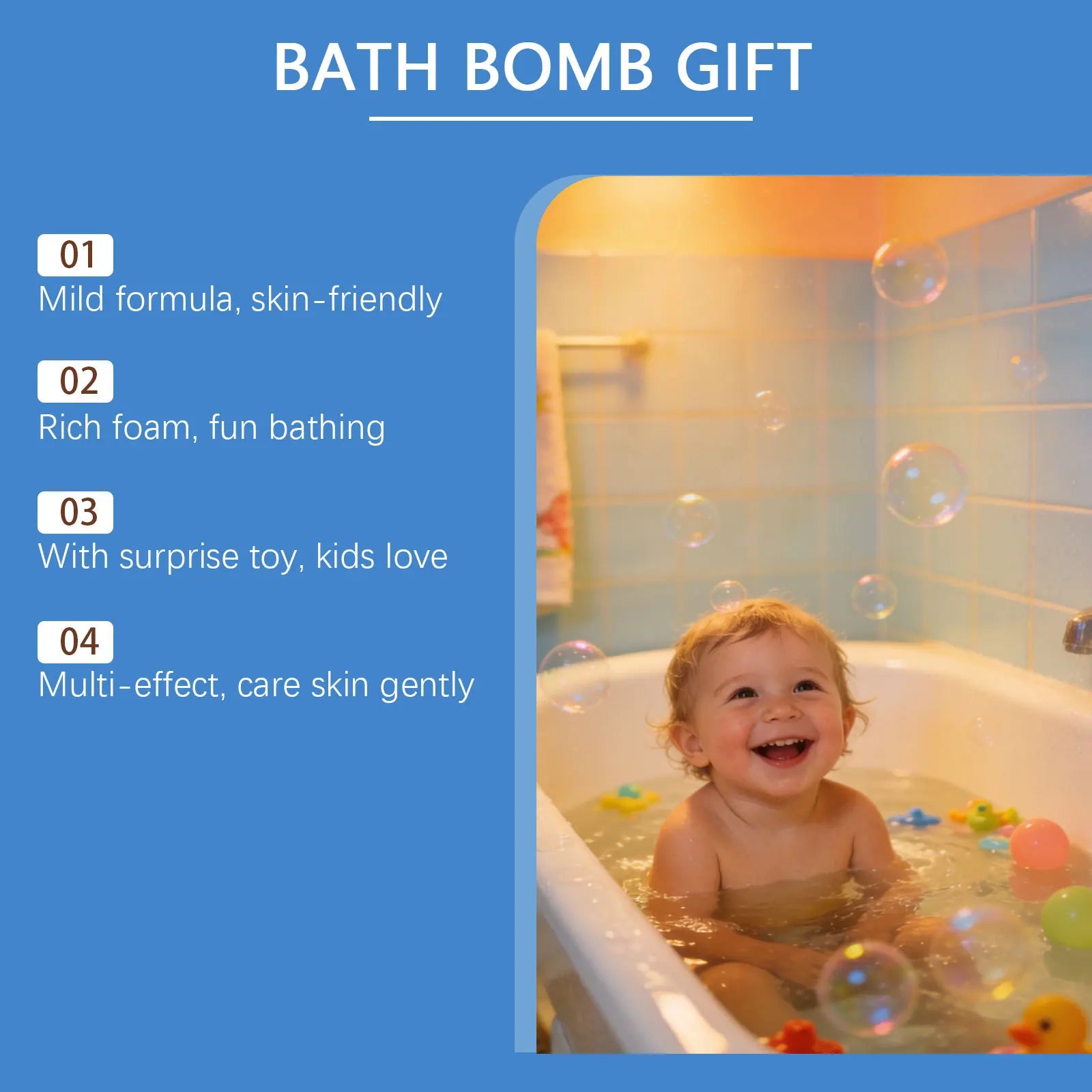 Kids Bath Bombs with Surprise Toys – 12-Pack Gift Set Kids Bath Bomb Set Oasis Select
