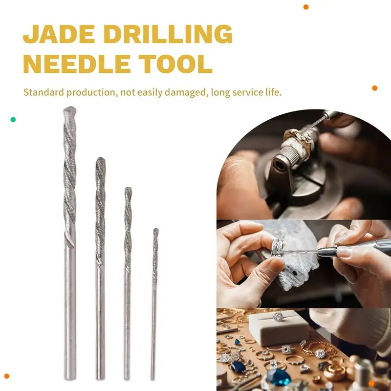 LIKE WISH Diamond Drill Bit Set 20 Pieces 4 Sizes 1Mm 1.5Mm 2Mm 2.5Mm Twist Tip Jewelry Beach Sea Glass Shells Gemstones Lapidar Oasis Select