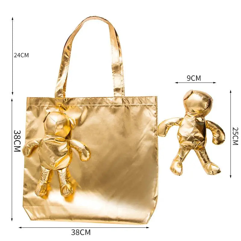 Cute Doll Mini Foldable Shopping Bag Women's Portable Tote Bag 인형 미니 접이식 쇼핑백 Сумка женская Reusable Pouch Oasis Select