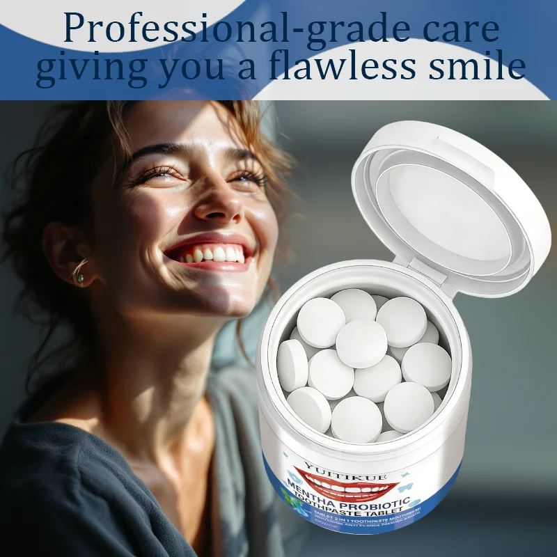 Probiotic Toothpaste Tablets – 2-in-1 Whitening & Fresh Breath
