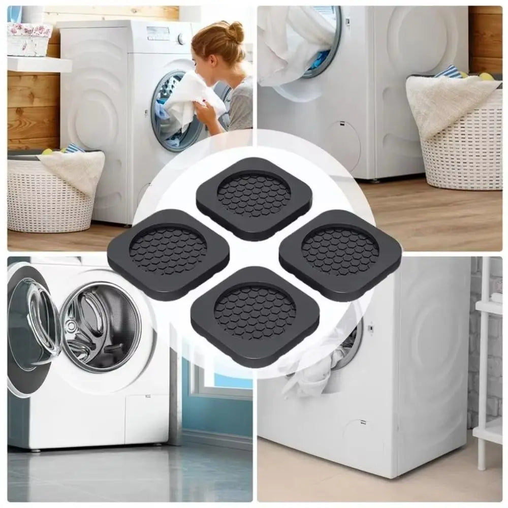 4Pcs Anti Slip Washer Anti Vibration Feet Pad Silent Dampers Heightening Washing Machine Foot Pad Shock-absorbing Oasis Select