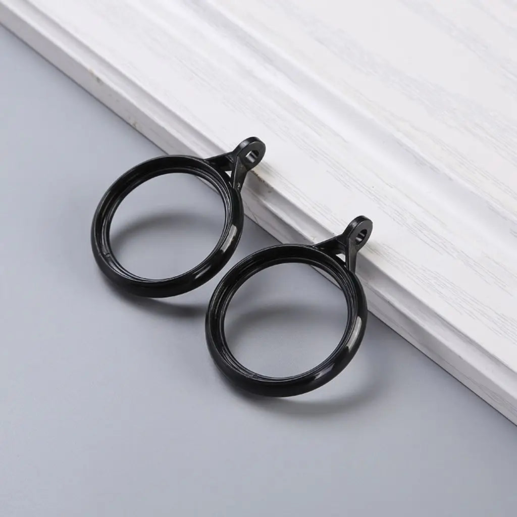 Elegant Strong Solid Color Simple Mute Thicken Curtain Rings Hanging Loop Buckle Roman Rod Clip Hook Curtain Accessories Oasis Select black