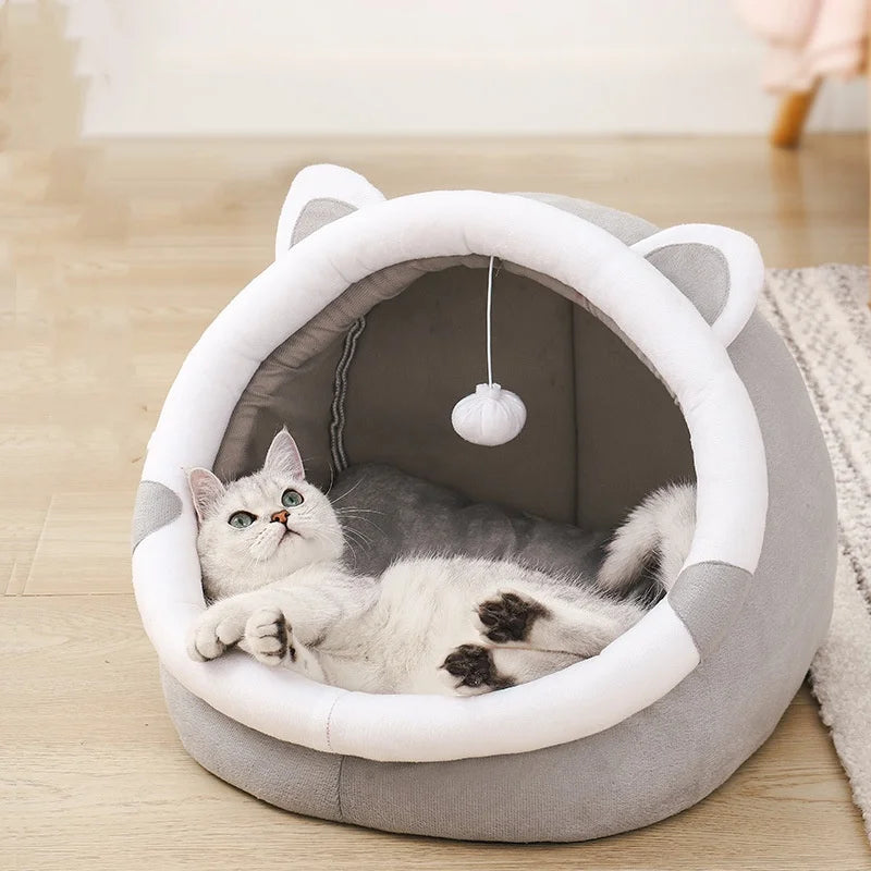 Cat Nest House for Cats Cave Cat Bed Kennel Cats Four Seasons Universal Semi-Closed Cute and Comfortable Cat Nest Kittens Cave Oasis Select