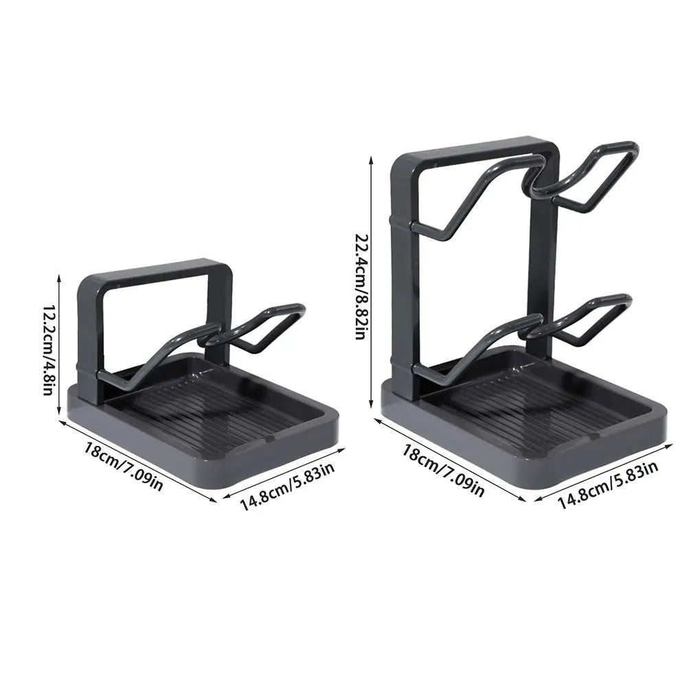 Double Layer Pot Lid Rack & Cutting Board Organizer | Non-Slip