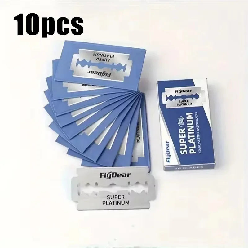 Safety Stainless Steel Men'S Razors Blades Classic Double Edge 10-60PCS Razor Blades For Professional Barber Hair Removal Tools Oasis Select 10pcs